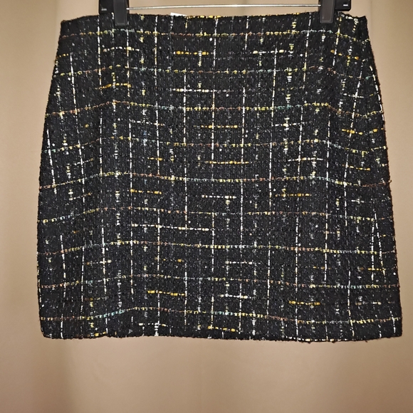 LOFT Black Tweed Mini Skirt - Picture 1 of 3